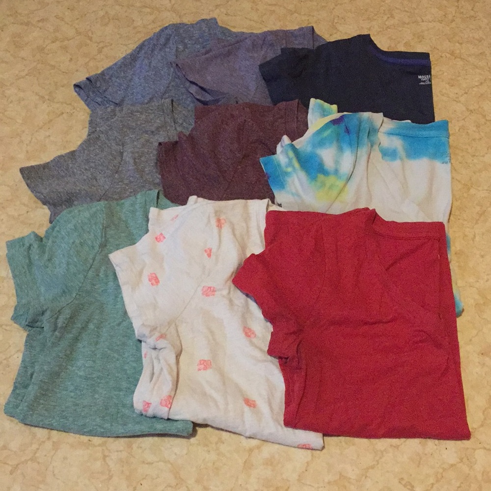 Set of 9 Mossimo V-Neck Tops (asst. colors/sizes)
